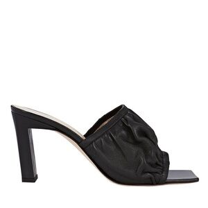 Wandler black leather Ava Mule slide heels